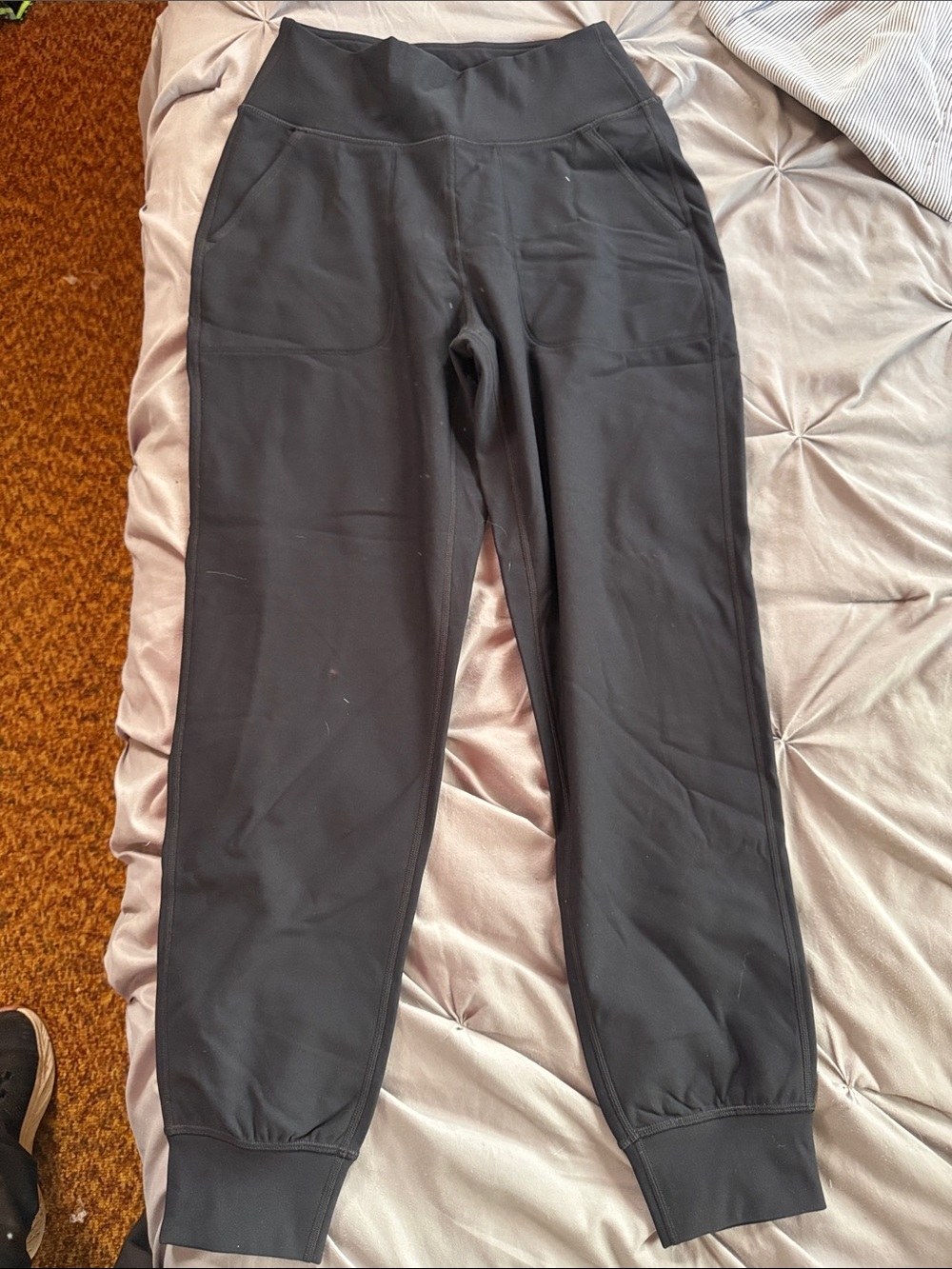 CRZ YOGA Black High-Waist Track Joggers